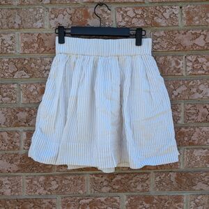 Women CLUB MONACO Striped Cotton Skirt With Stretchy Waist Size XS